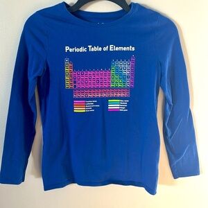 Cat & Jack Periodic Table Long Sleeve Tee Kids L (10-12)